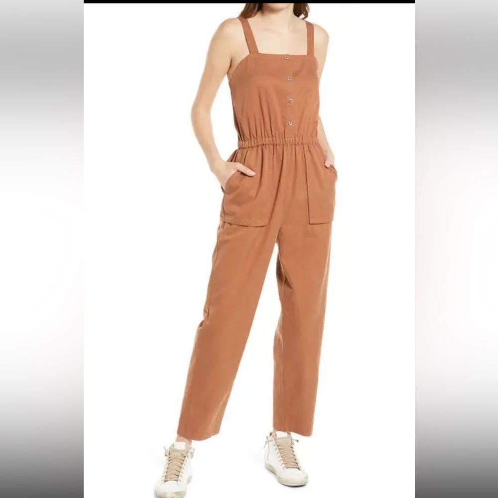 Treasure and Bond Sleeveless Utility Jumpsuit